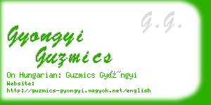 gyongyi guzmics business card